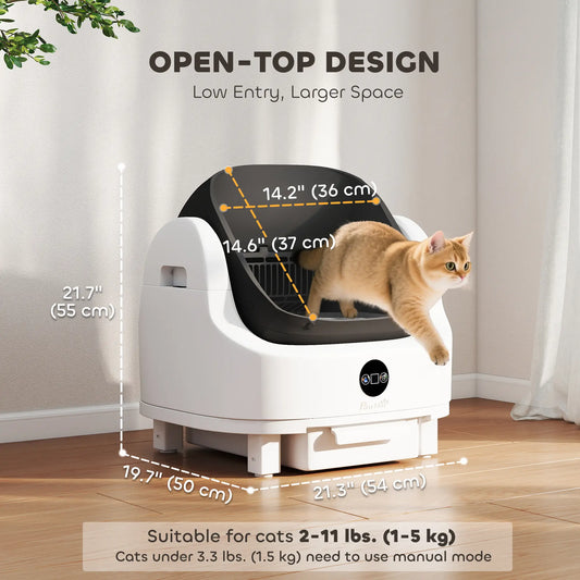 PawHut™ Automatic Self-Cleaning Cat Litter Box with Safety Sensors Cat Litter Box- Pets Perfect
