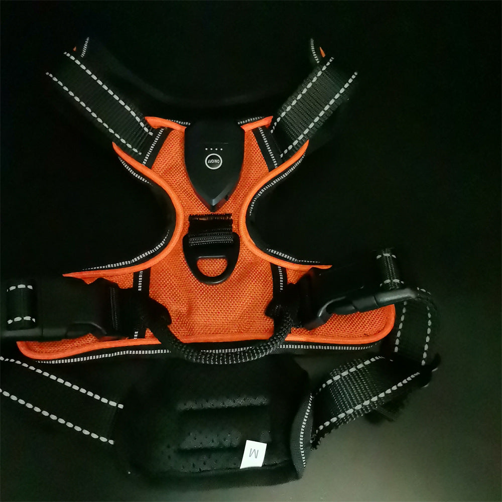 LED Luminous Pet Chest Strap Night Dog Walking Anti-car Accident Adjustable Flash Cat and Dog Vest Pet Perfect