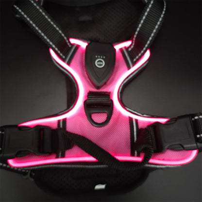 LED Luminous Pet Chest Strap Night Dog Walking Anti-car Accident Adjustable Flash Cat and Dog Vest Pet Perfect