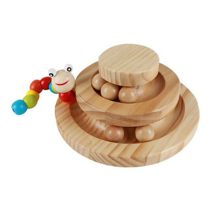 Wooden Multi-Layer Cat Turntable Toy