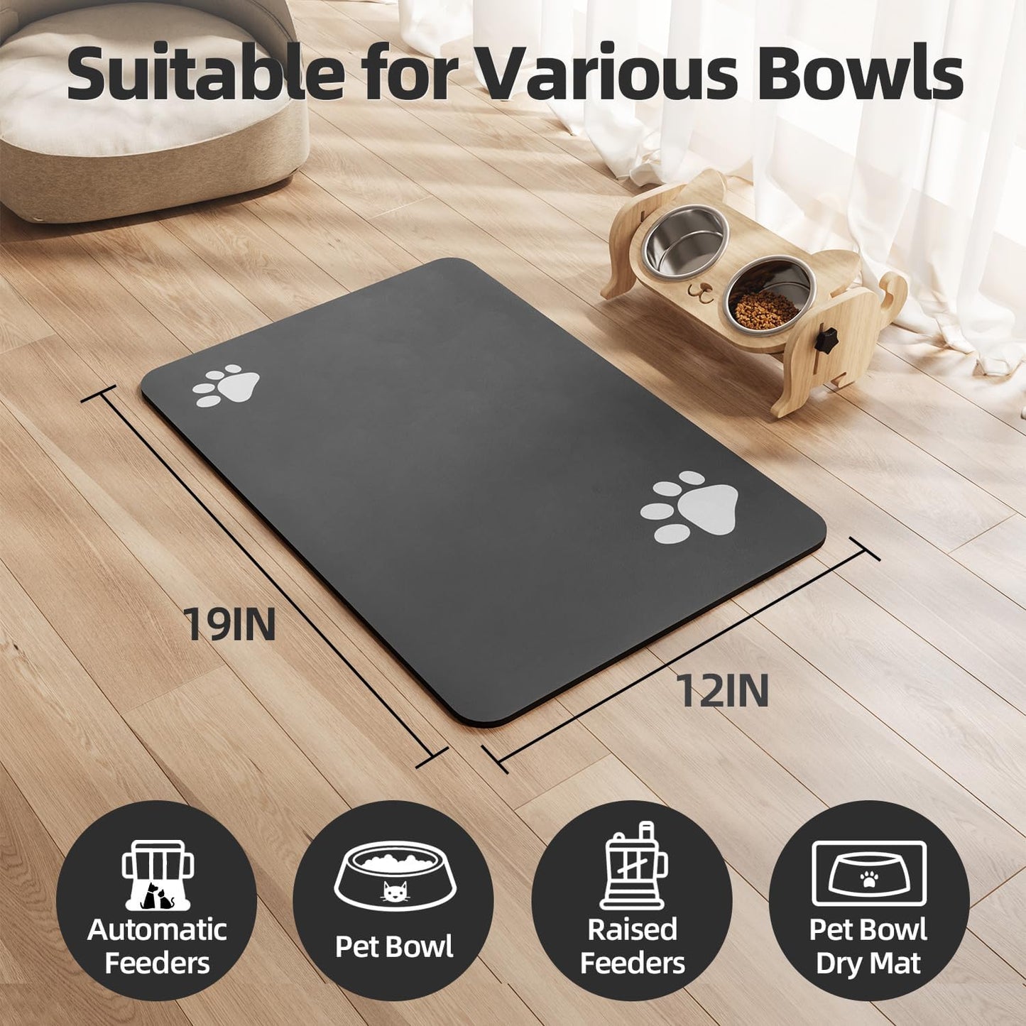 Quick-Dry Absorbent Pet Feeding Mat