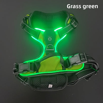LED Luminous Pet Chest Strap Night Dog Walking Anti-car Accident Adjustable Flash Cat and Dog Vest Pet Perfect