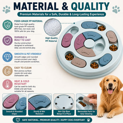 PawPuzzle™ Interactive Slow Feeder Bowl