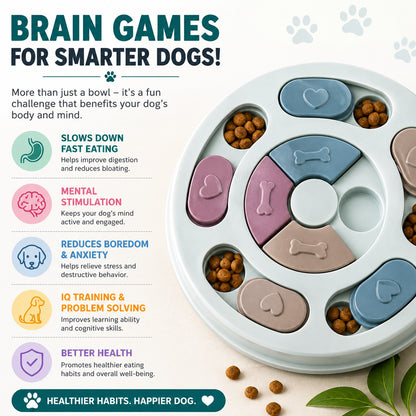 PawPuzzle™ Interactive Slow Feeder Bowl
