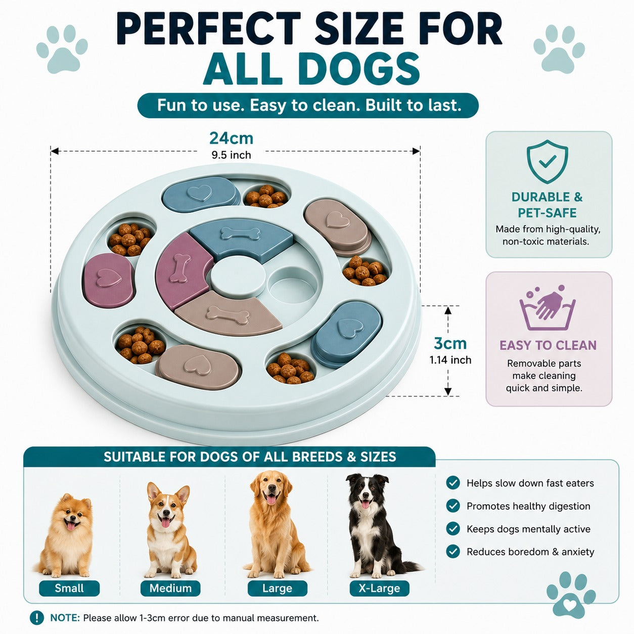 PawPuzzle™ Interactive Slow Feeder Bowl