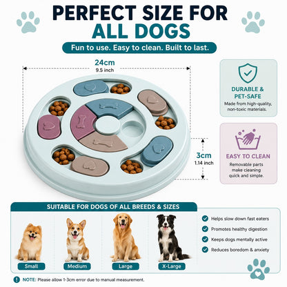 PawPuzzle™ Interactive Slow Feeder Bowl
