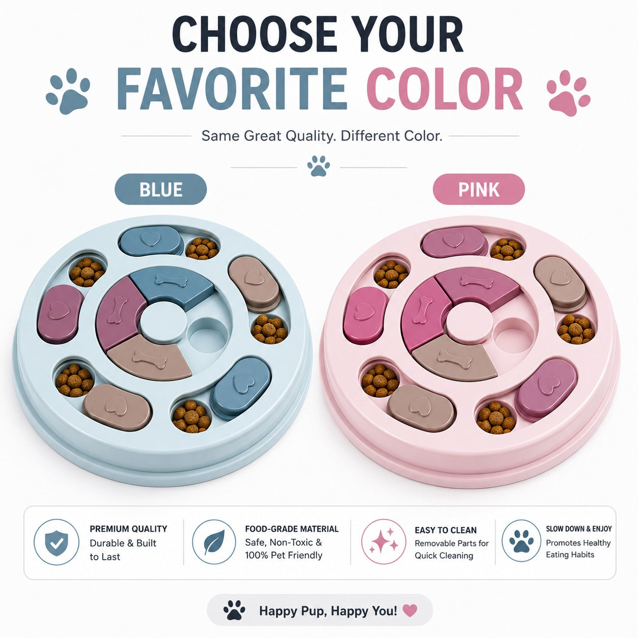 PawPuzzle™ Interactive Slow Feeder Bowl