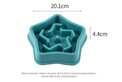 Dog Slow Food Bowl Plastic Anti-Choking Slow Eating Cloud Shape – Prevent Vomiting & Protect Intestines