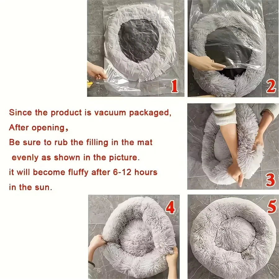 Ultra-Soft Calming Donut Pet Bed
