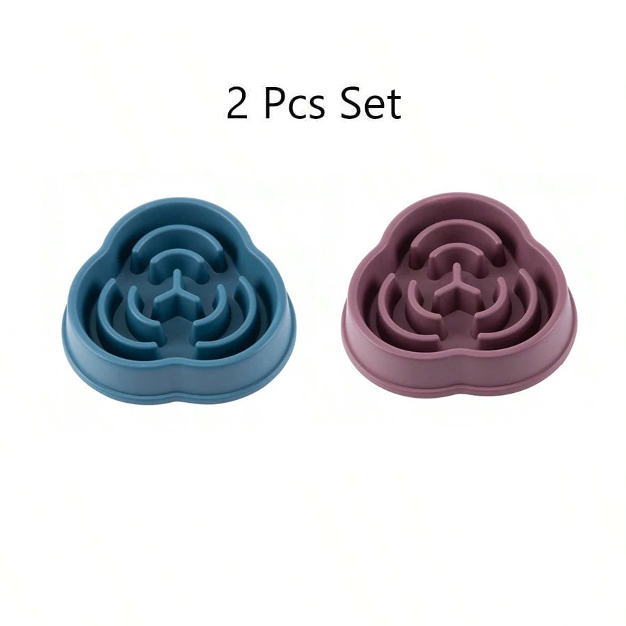 Dog Slow Food Bowl Plastic Anti-Choking Slow Eating Cloud Shape – Prevent Vomiting & Protect Intestines