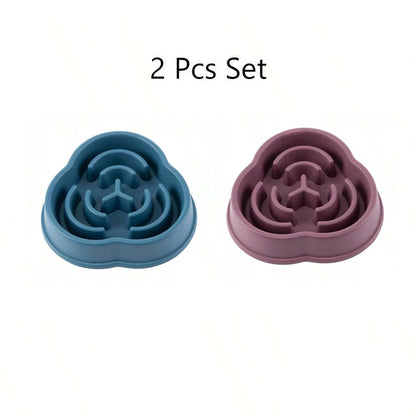 Dog Slow Food Bowl Plastic Anti-Choking Slow Eating Cloud Shape – Prevent Vomiting & Protect Intestines