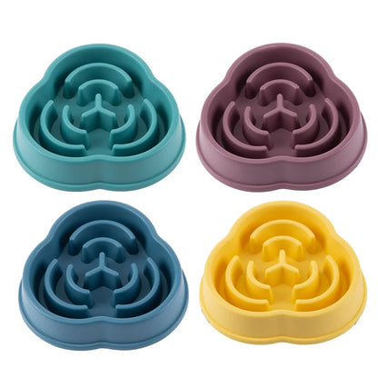 Dog Slow Food Bowl Plastic Anti-Choking Slow Eating Cloud Shape – Prevent Vomiting & Protect Intestines