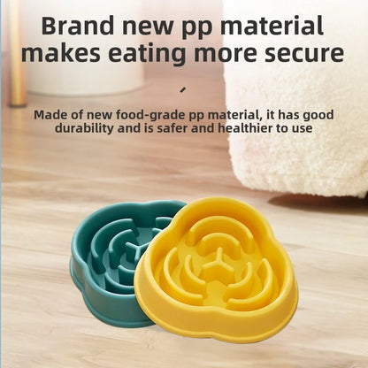 Dog Slow Food Bowl Plastic Anti-Choking Slow Eating Cloud Shape – Prevent Vomiting & Protect Intestines