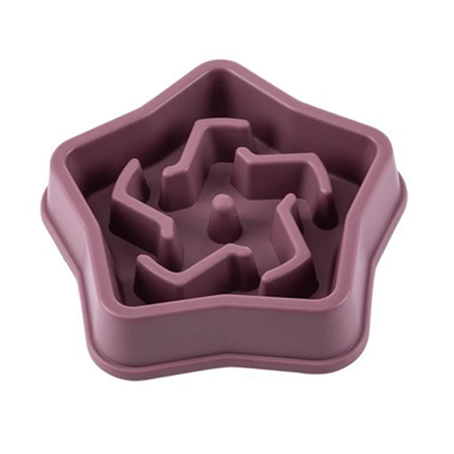 Dog Slow Food Bowl Plastic Anti-Choking Slow Eating Cloud Shape – Prevent Vomiting & Protect Intestines