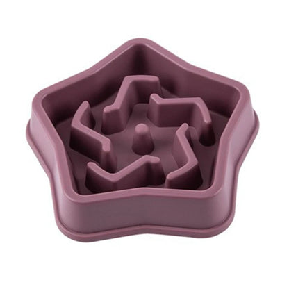 Dog Slow Food Bowl Plastic Anti-Choking Slow Eating Cloud Shape – Prevent Vomiting & Protect Intestines