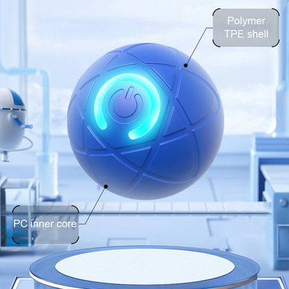 Smart Teasing Dog Ball LED Boredom Interactive Automatic Rolling and Moving Ball Electric Dogs Toy for Small Medium Large Dog