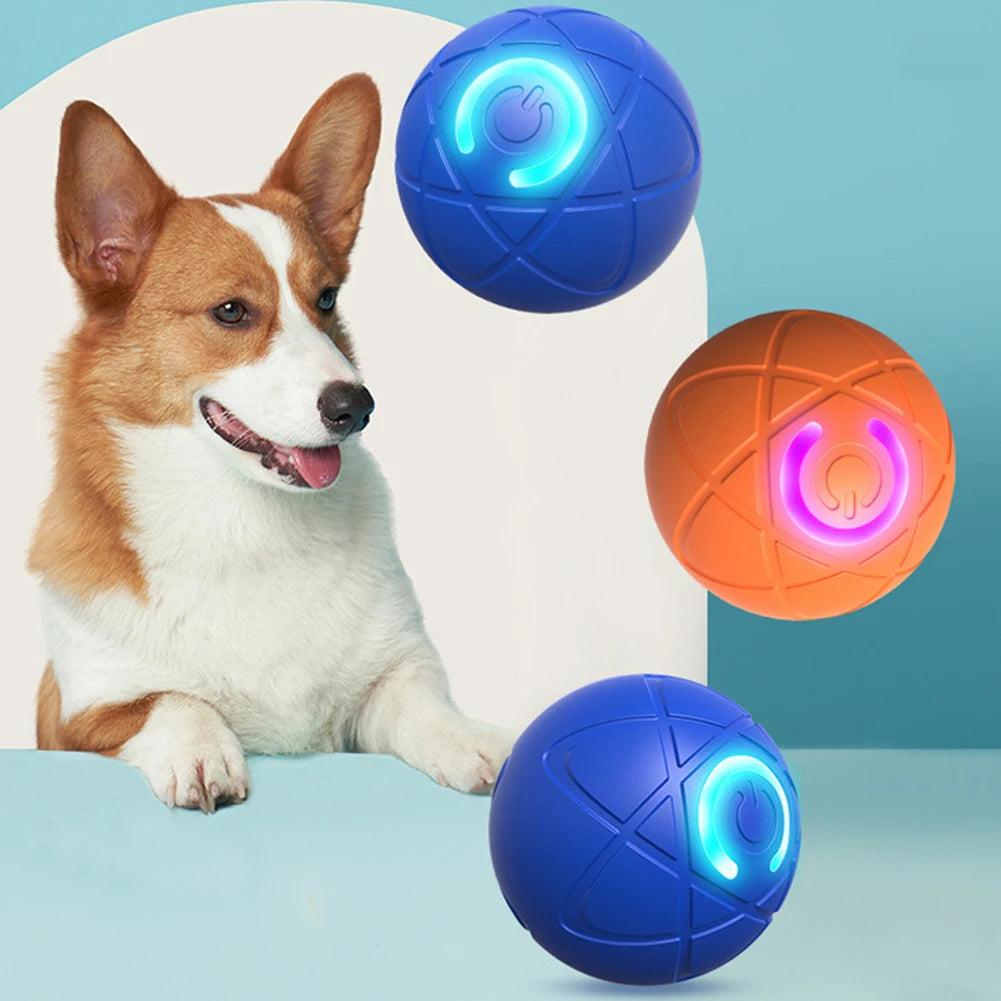 Smart Teasing Dog Ball LED Boredom Interactive Automatic Rolling and Moving Ball Electric Dogs Toy for Small Medium Large Dog