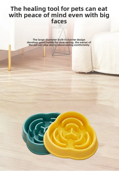 Dog Slow Food Bowl Plastic Anti-Choking Slow Eating Cloud Shape – Prevent Vomiting & Protect Intestines