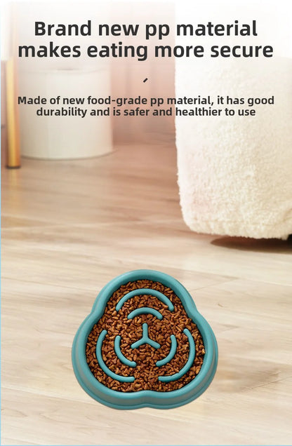 Dog Slow Food Bowl Plastic Anti-Choking Slow Eating Cloud Shape – Prevent Vomiting & Protect Intestines