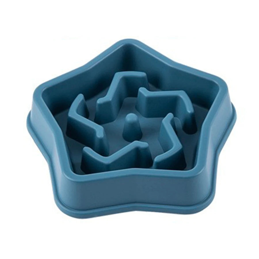 Dog Slow Food Bowl Plastic Anti-Choking Slow Eating Cloud Shape – Prevent Vomiting & Protect Intestines