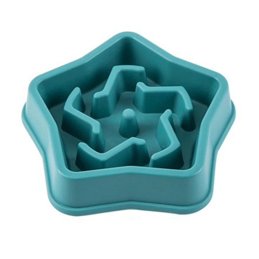 Dog Slow Food Bowl Plastic Anti-Choking Slow Eating Cloud Shape – Prevent Vomiting & Protect Intestines
