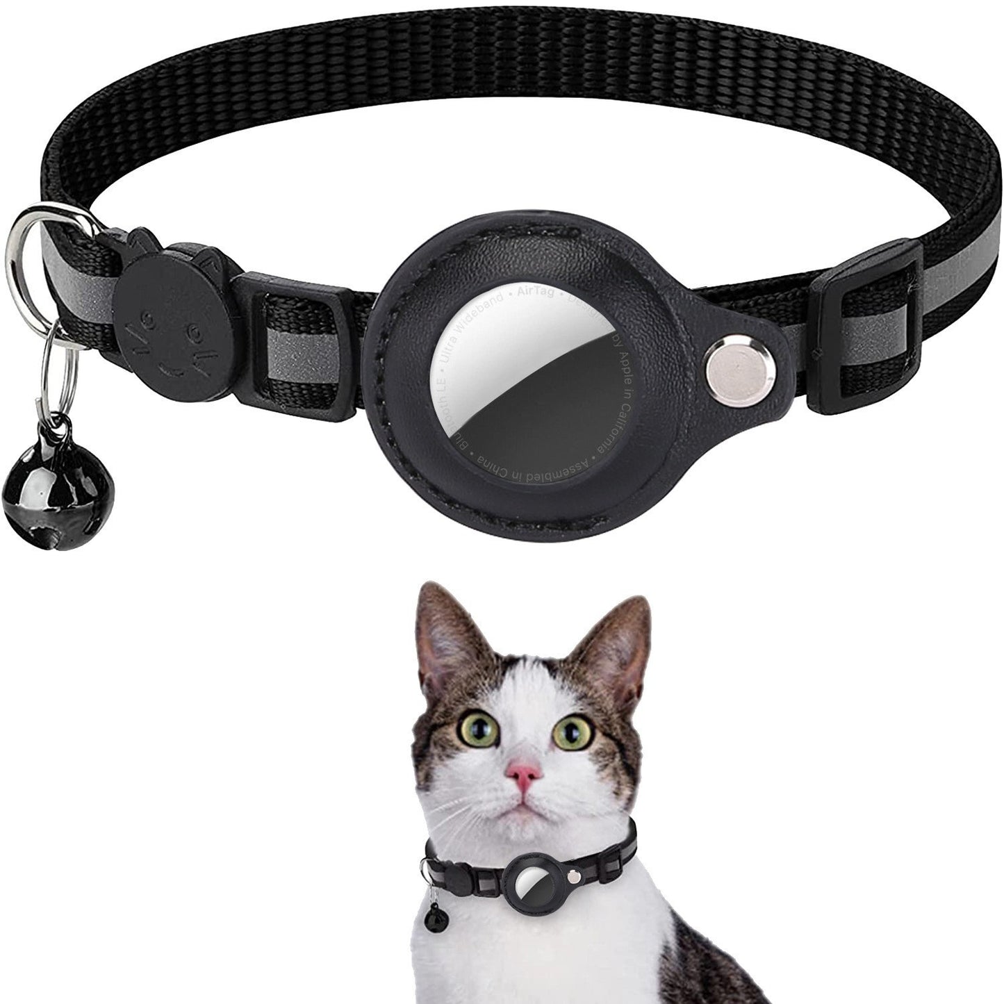 Adjustable Reflective Pet Collar for Airtag